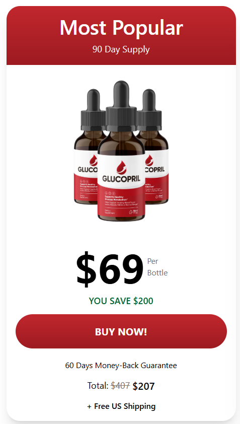 Buy GlucoPril 3 Bottle